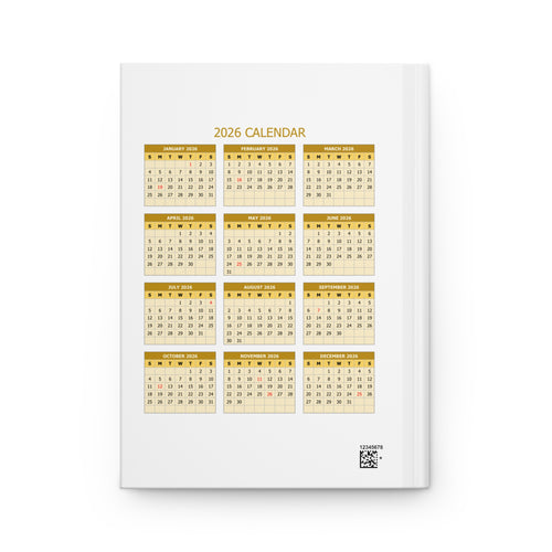 2026 Kevin’s Coffee Hardcover Journal — Personalized Coffee Lover’s Notebook with Yearly Calendar