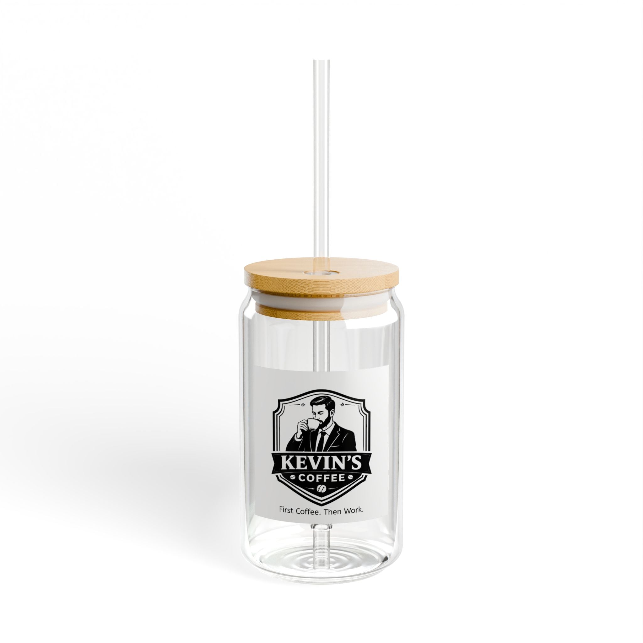 16oz Sipper Glass for Iced Coffee & Cold Beverages — Clear Drinkware