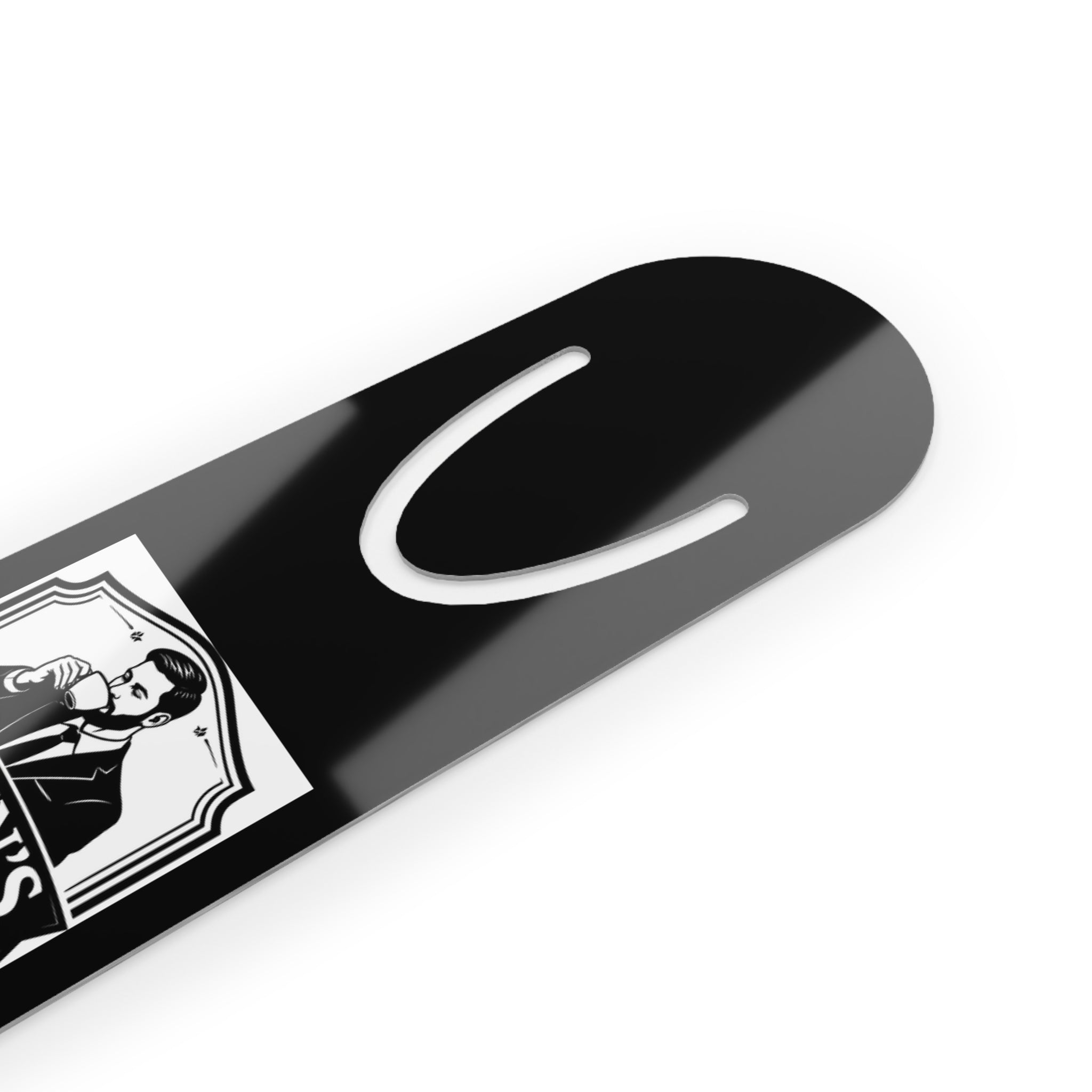 Black "Kevin's Coffee" Bookmark — Durable Coffee Lover Page Marker